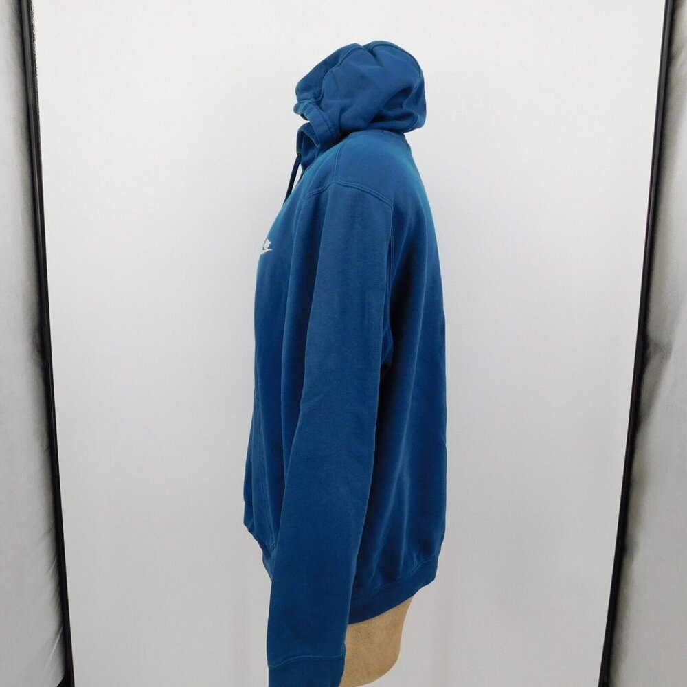 Nike Club Men Solid Teal Blue Pullover Hoodie Kangaroo Pouch Drawstring Size XXL - Picture 3 of 9